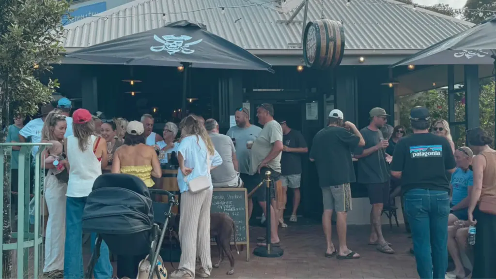 Scallywags Restaurant interior and exterior showcase highlighting beautiful waterfront dining atmosphere